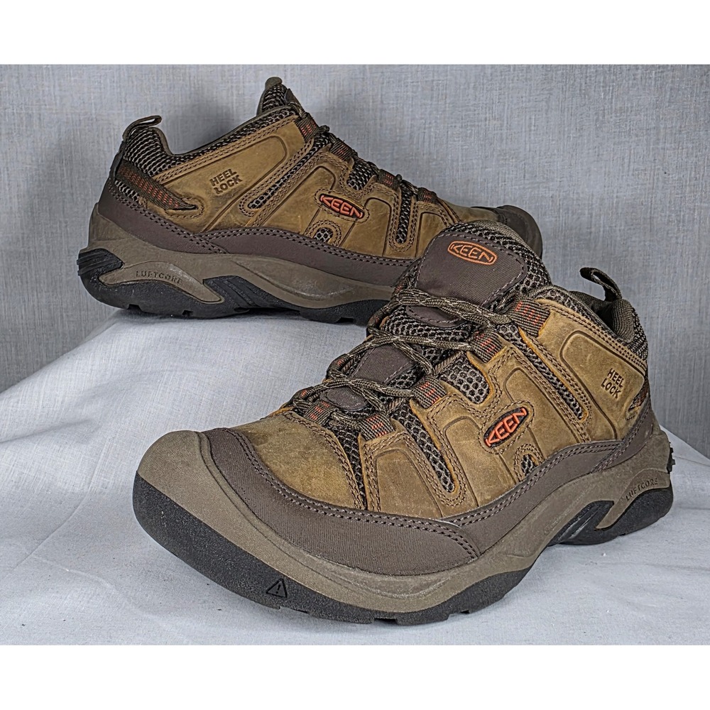Keen Lansing Low Work Shoes Mens 8.5 Wide Brown Steel Toe 1027342 Hiking Trail - Picture 12 of 15